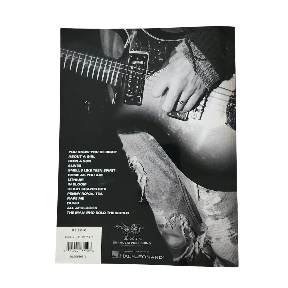 Nirvana‎ Authentic Guitar Tablature Songbook Sheet Music Hal Leonard